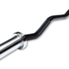 Aerofit Curl Black Chrome Barbell I Designed for Arms-Focused Lifts I Solid Steel Construction I Reduced Strain on Wrist and Elbows