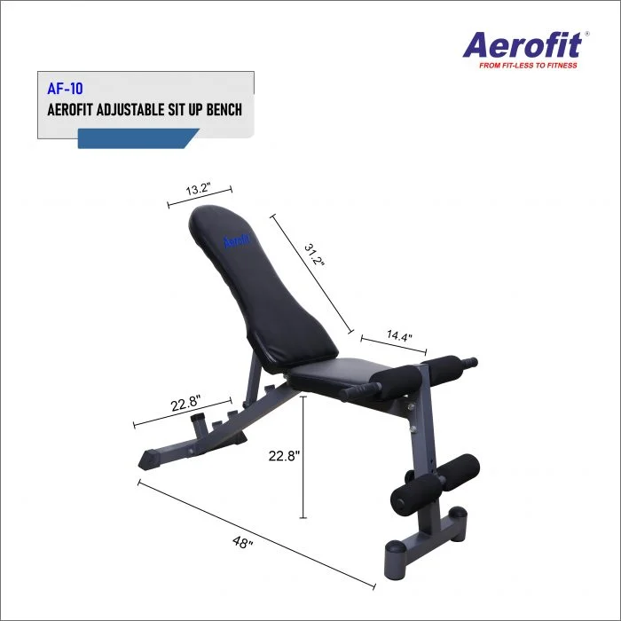 Aerofit AF-10 Plain Bench (Sit Up Bench) - Image 2