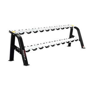 FITPRO Fitness FP-303 Dumbbell Rack 6 Pair 2 Line I Robust Steel Construction I Two-Tier Design for Quick Access I Stable Base