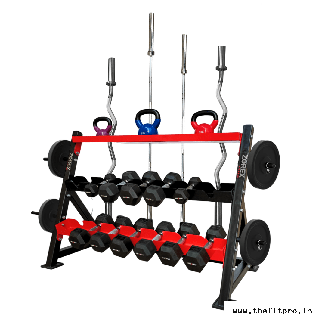 Fitpro Fitness FP-115A Dumbbell/Weight Plate Stand (3 TIER)