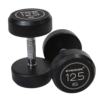 FITPRO Fitness Black Rubber Coated Dumbbells