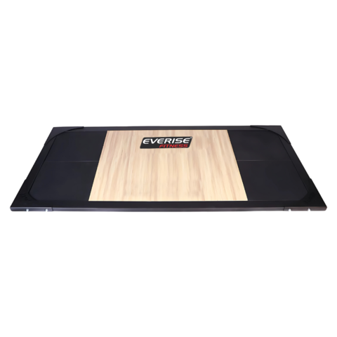 Everise Fitness EFR-318 Weight Lifting Platform – 40MM I Solid Wooden Center Panel I High-Density Rubber Side Panels I Reduces Floor Vibration and Noise