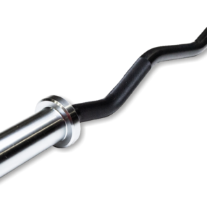 Aerofit Curl Black Chrome Barbell I Designed for Arms-Focused Lifts I Solid Steel Construction I Reduced Strain on Wrist and Elbows