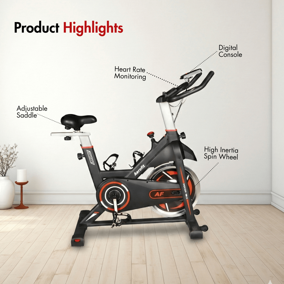 AF-296 Spin Bike I 6.5 kg Spin Wheel I Max. User Weight: 120 kg I LCD Console I Adjustable Resistance - Image 2