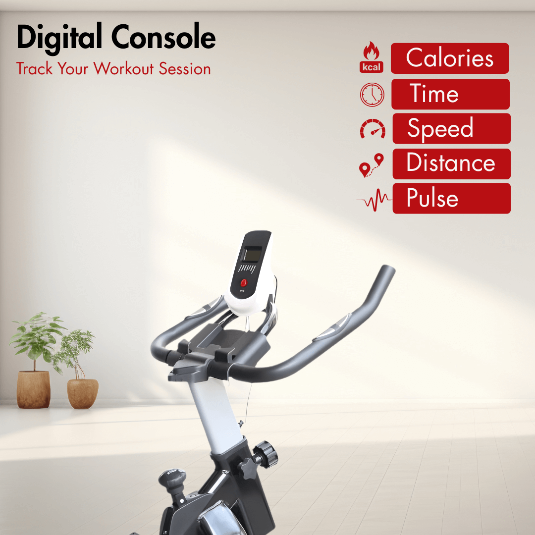 AF-784 Spin Bike I Adjustable Breaking Power I Max. User Weight: 100 kg I Compact Design I Best Exercise Bike for Home Use - Image 4