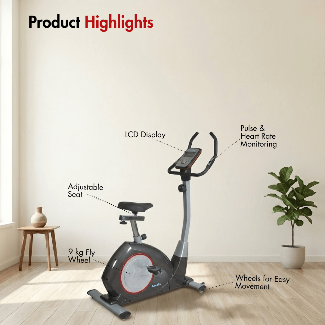 AF-631U Upright Bike I 8 Levels Resistance I 6 kg Fly Wheel I Max. User Weight: 120 kg I Preferred for Home Use - Image 2