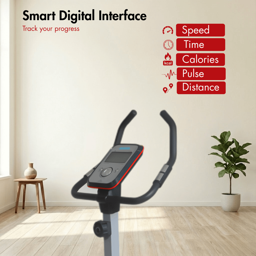 AF-631U Upright Bike I 8 Levels Resistance I 6 kg Fly Wheel I Max. User Weight: 120 kg I Preferred for Home Use - Image 4