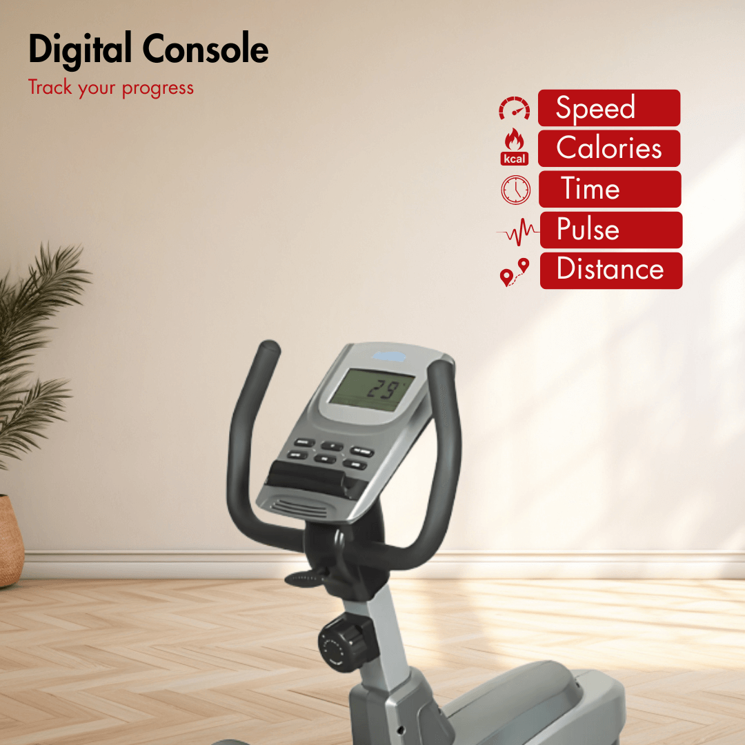 AF-665R Recumbent Bike I Manual Magnetic Resistance I Max. User Weight: 120 kg I 7 Kg Fly Wheel I LCD Display - Image 4