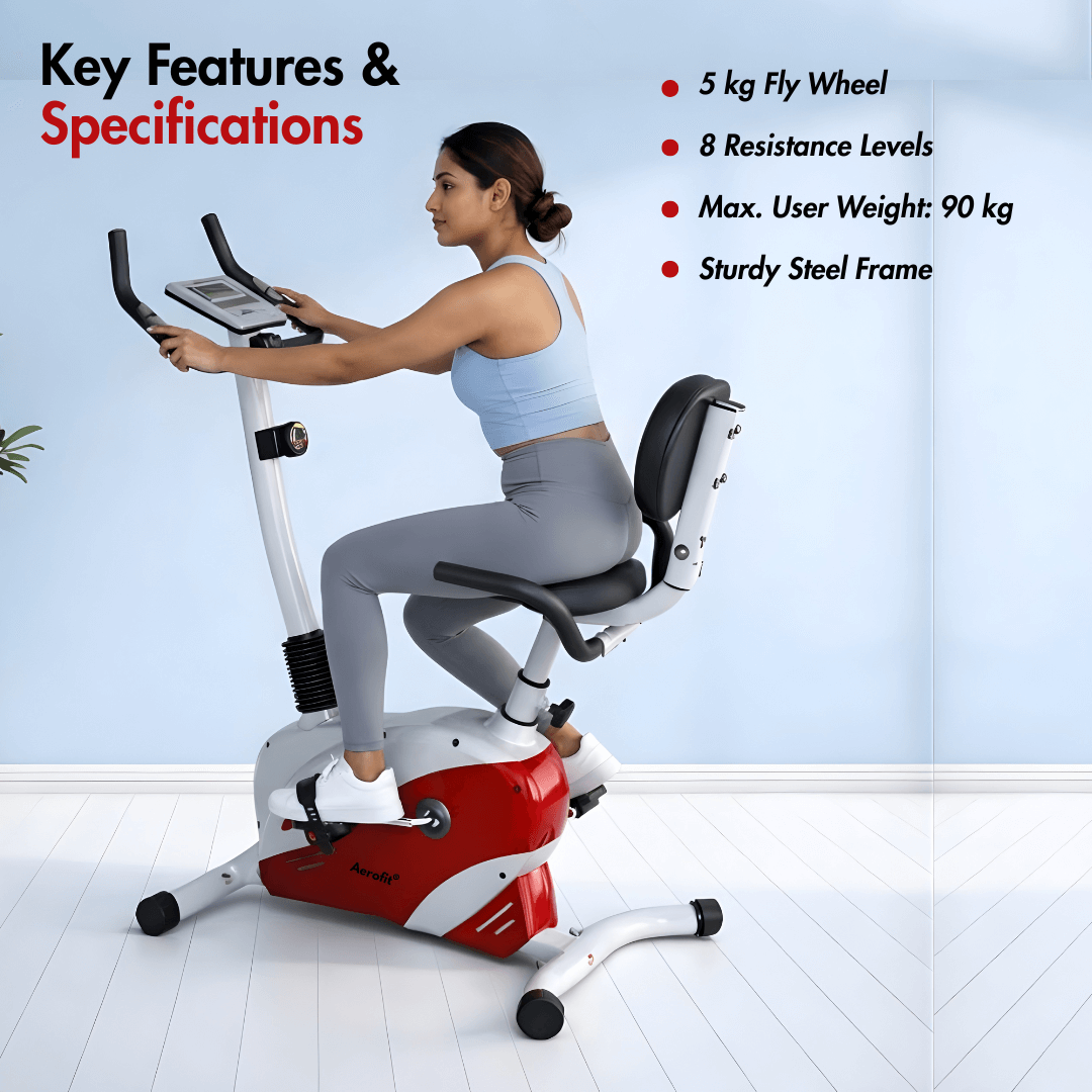 AF-683U Magnetic Bike I 5 kg Fly Wheel I 8 Levels Manual Resistance I Adjustable Seat I Max. User Weight: 90 kg - Image 3