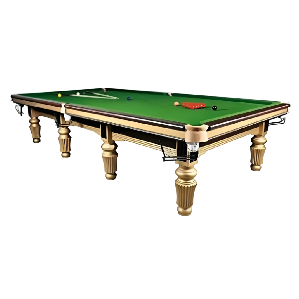 Premium Tournament Snooker I Golden & Cherry Combination Finish I Rigid Frame I Steel Block Cushions I Tournament-Level Standards