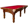 Retro Pool Table I Solid Wood Frame I Laminated Cushions I High-Quality Aramith Belgium Pool Ball Set I Teakwood Finish