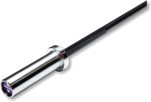 Black Chrome Barbell A1 Series I Steady Support Under Heavy Loads I Sleek Appearance I Seamless Plate Rotation